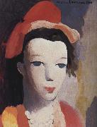 Marie Laurencin Woman wearing the roseal hat oil